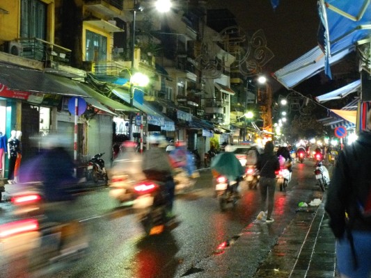 Busy street in Hanoi, Vietnam